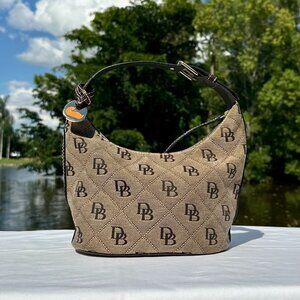 NEW D&B Dooney & Bourke Vintage Small Faux Quilted Signature Bucket Bag Charm